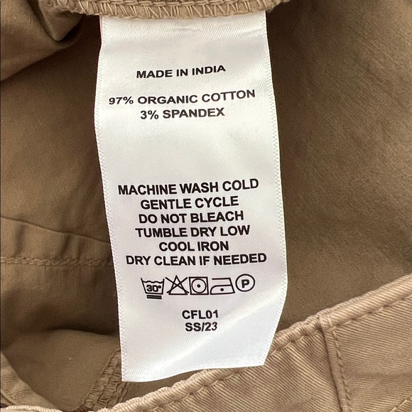 QUINCE Women's Organic Stretch Cotton Twill Utility Pant Light Khaki Size 6 - Picture 15 of 16